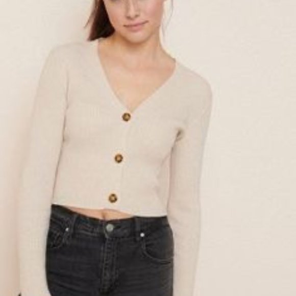 Garage Sweaters - Garage Bodycon Button Down Cardigan